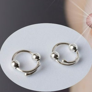 Fake piercing Nipple rings with beads / Fake piercing rings / fake nipple barbells / fake Nipple bar / mature image 2