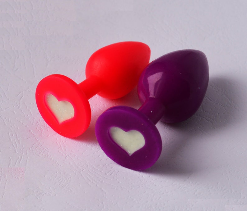 Luminescent Heart Anal Butt Plug Glowing In The Dark Anal Sex Etsy