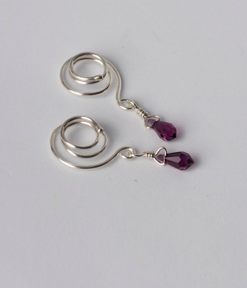 Amethyst Spiral Nipple Clamps Non Piercing Nipple Ring Silver - Etsy