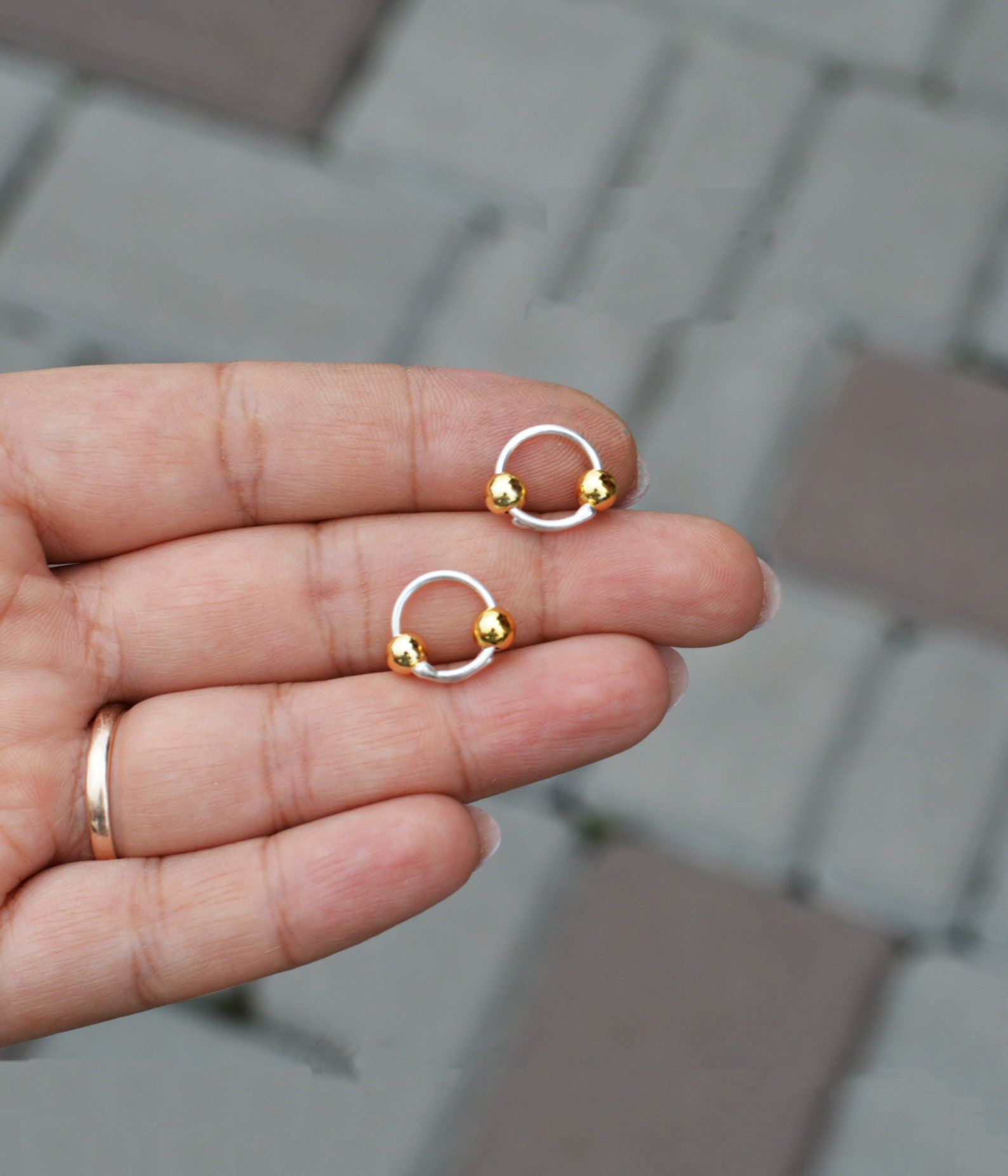 Gold Nipple Rings Non Piercing Nipple Clamps Fake Piercing Etsy