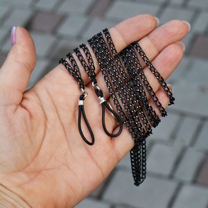 Sexy Niple Chain Ultra Black Collar to nipple Día simple joyería de pezón no perforante / Maduro Black ( Aluminium)