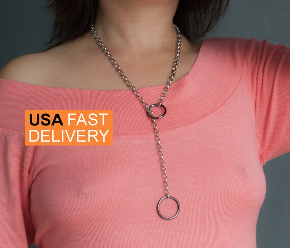 O Ring Chain Collar Necklace Sexy Unisex Chocker Day Plain Etsy O Ring Chain Collar Necklace Sexy Unisex Chocker Day Plain Etsy