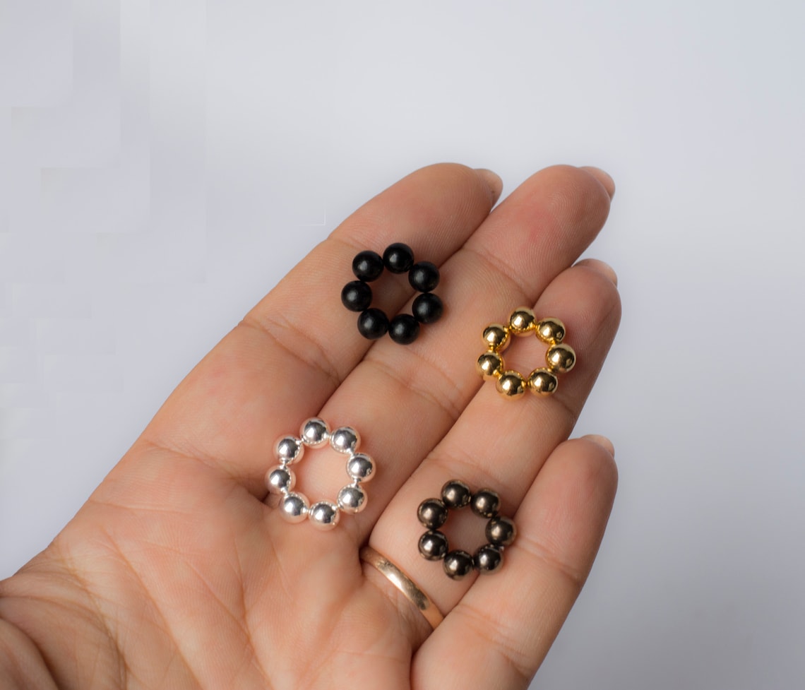 nipple rings Non piercing Black / Silver / Gold / Etsy