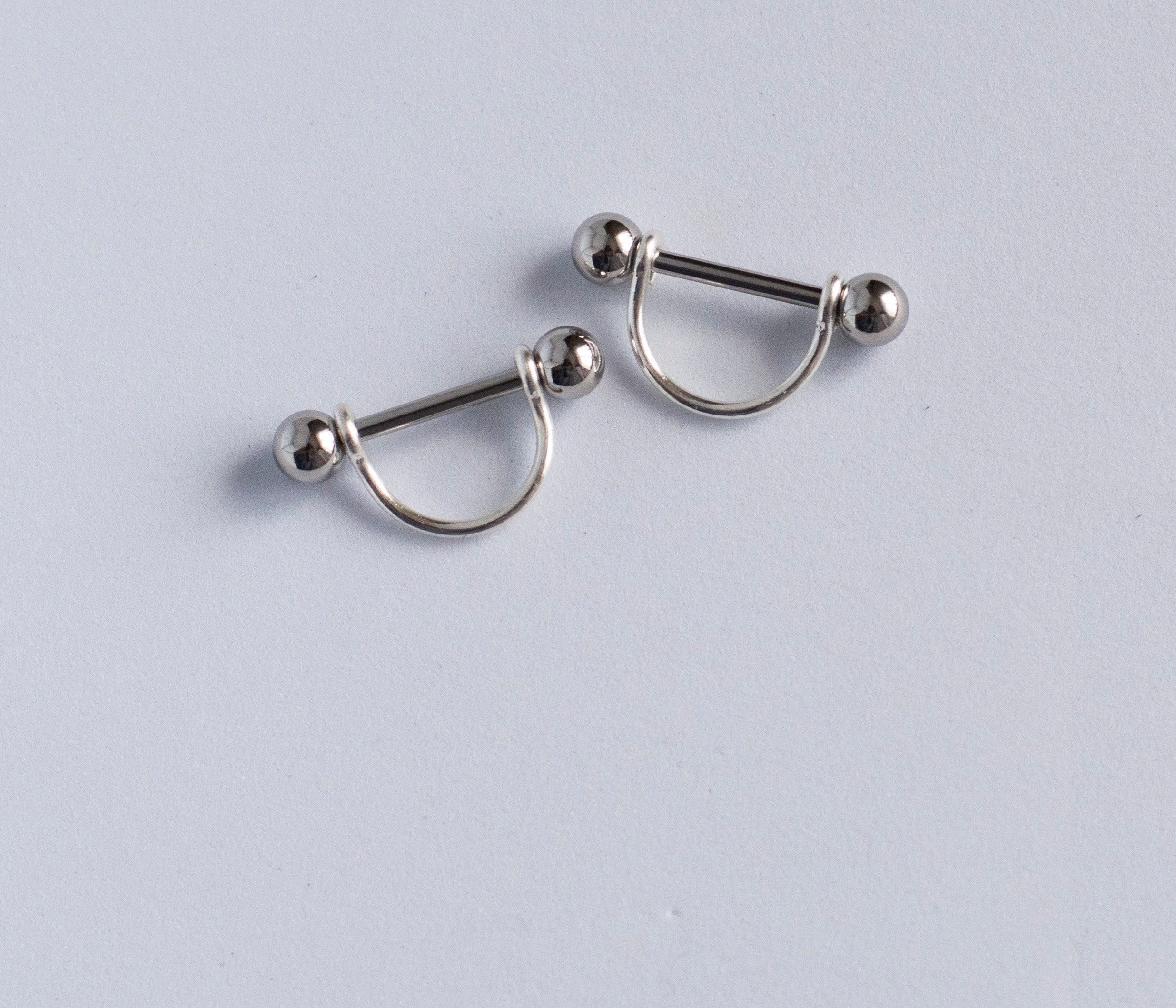 2 Sterling Silver Nipple Rings Simple Piercing Ring Nipple Etsy