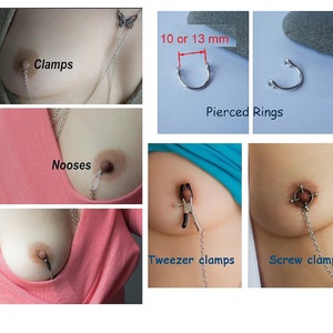 Sexy Niple Chain Ultra Black Collar to nipple Día simple joyería de pezón no perforante / Maduro imagen 9