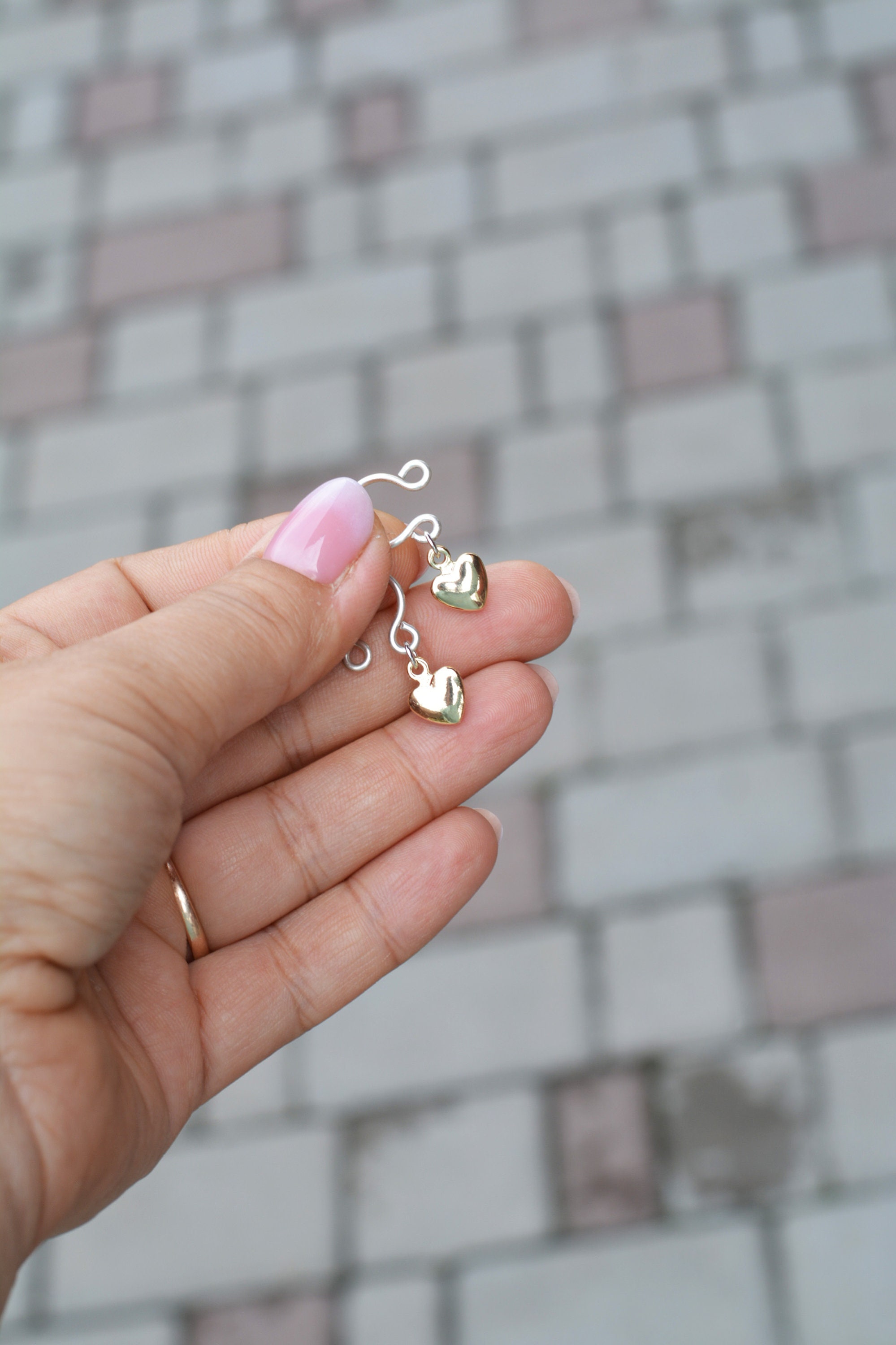 Heart nipple rings Delicate and Perfekt non piercing nipple Etsy