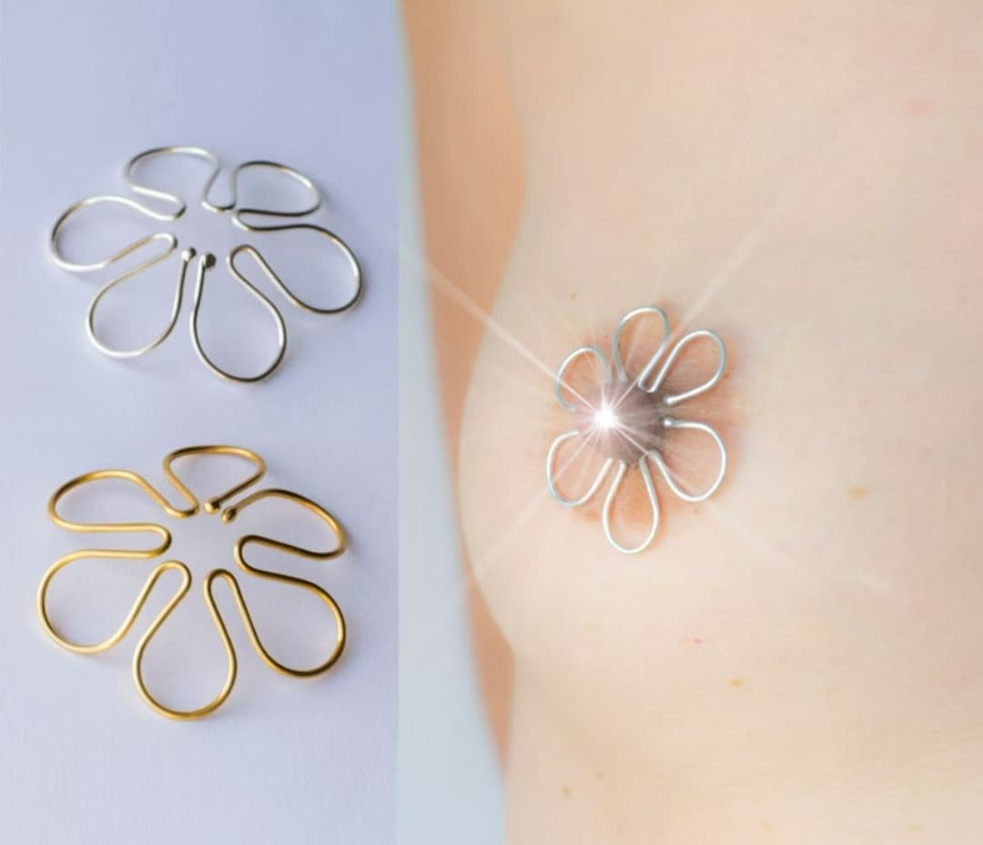Flower nipple sale rings