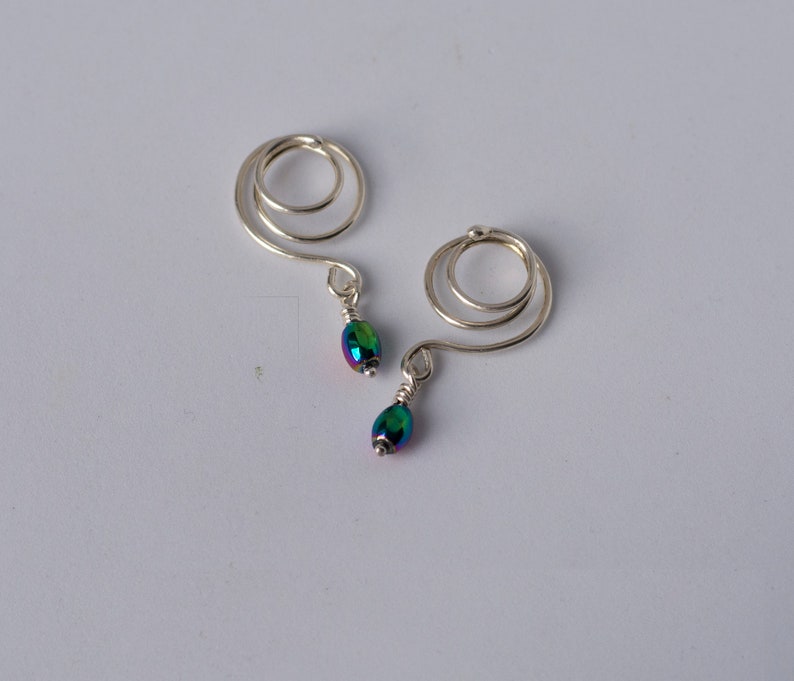 Rainbow Non Piercing Nipple Clamps Spiral Nipple Ring Hematite - Etsy