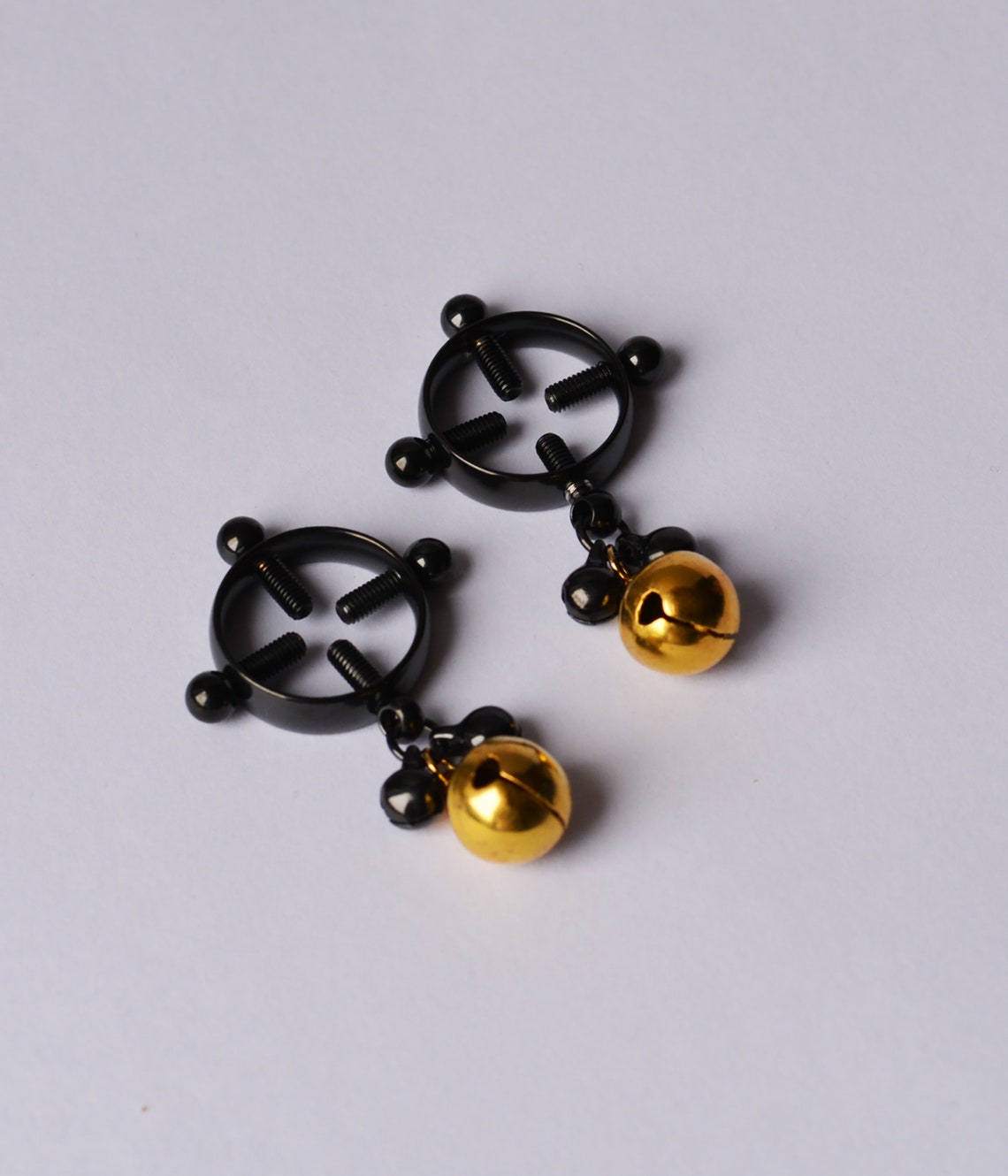 Screw Nipple Clamps Bell Nipple Rings Adjustable Non Piercing Etsy