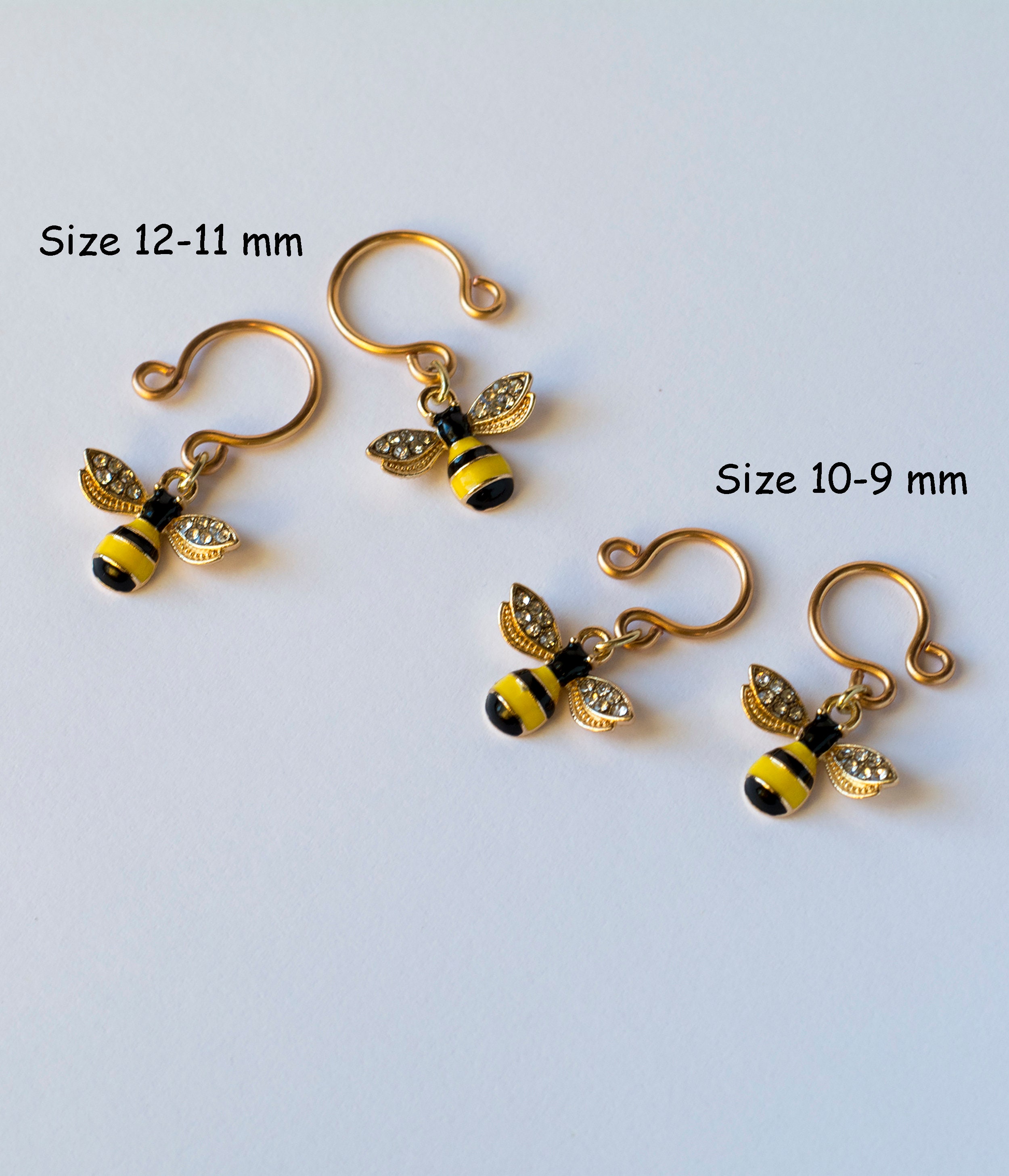 Sexy Bee nipple Rings Non piercing nipple Clamps Gold fake nipple piercing Intimate body jewelry / Mature
