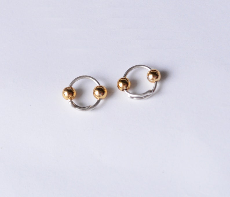 Fake piercing Nipple rings with beads / Fake piercing rings / fake nipple barbells / fake Nipple bar / mature image 7