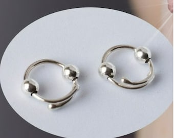 Fake piercing Nipple rings with beads / Fake piercing rings / fake nipple barbells / fake Nipple bar / mature