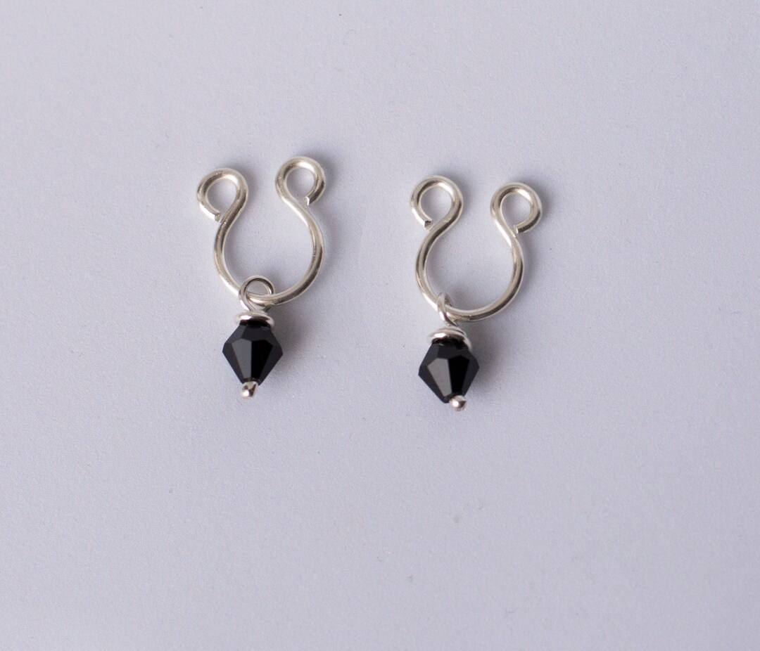Silver Nipple Rings Non Piercing Adjustable Nipple Ring Sterling