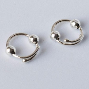Fake Nipple Piercing Rings in Sterling Silver / Mature