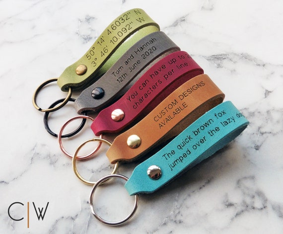 Personalised Leather Keyring | The Leather Satchel Co.