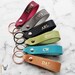 Personalised Leather Keyring Key Fob. 4 Letter Embossed. Monogram Gift for New Home or New Car. Christmas Stocking Filler. Handmade Gift
