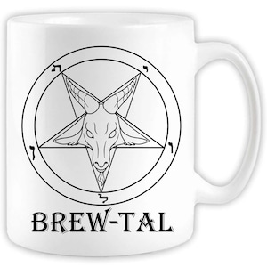 Brew-Tal Baphomet Pentagram Coffee Mug (Black )