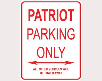 Patriote de stationnement seulement tous les autres remorqué 9 "x 12" Heavy Duty aluminium attention Parking signe