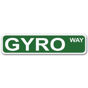 Gyro Way 4&quot; x 17&quot; Aluminum Street Sign