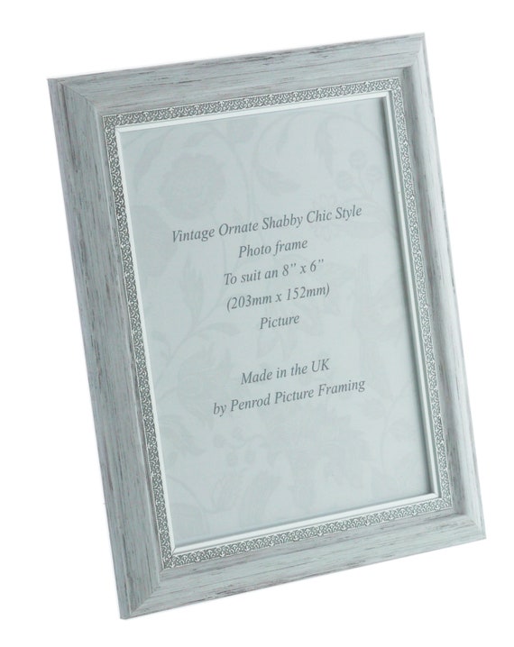 Shabby Chic White Ornate Picture Frame 8 x 6