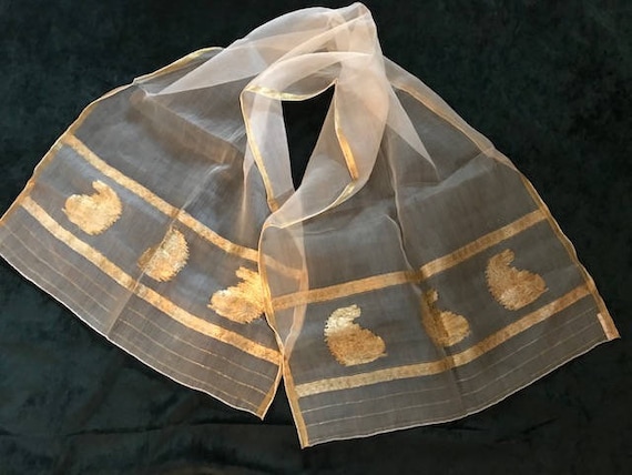 Vintage 1940's Baar & Beards Silk Scarf