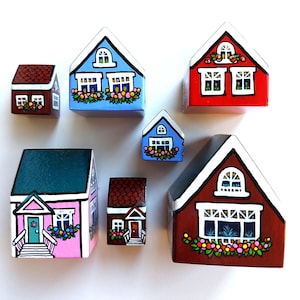 Unique handmade small wooden houses Decorative houses For Mom To the Mother Christmas Decoration House Decoration gift For Her Easter