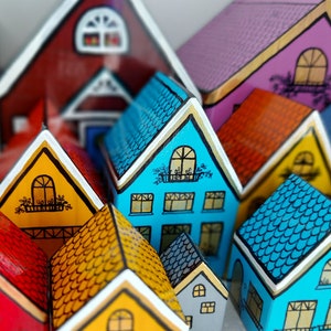 Unique handmade small wooden houses Decorative houses House Decoration Decorative gift For Her For Mom To the Mother Easter Decoration