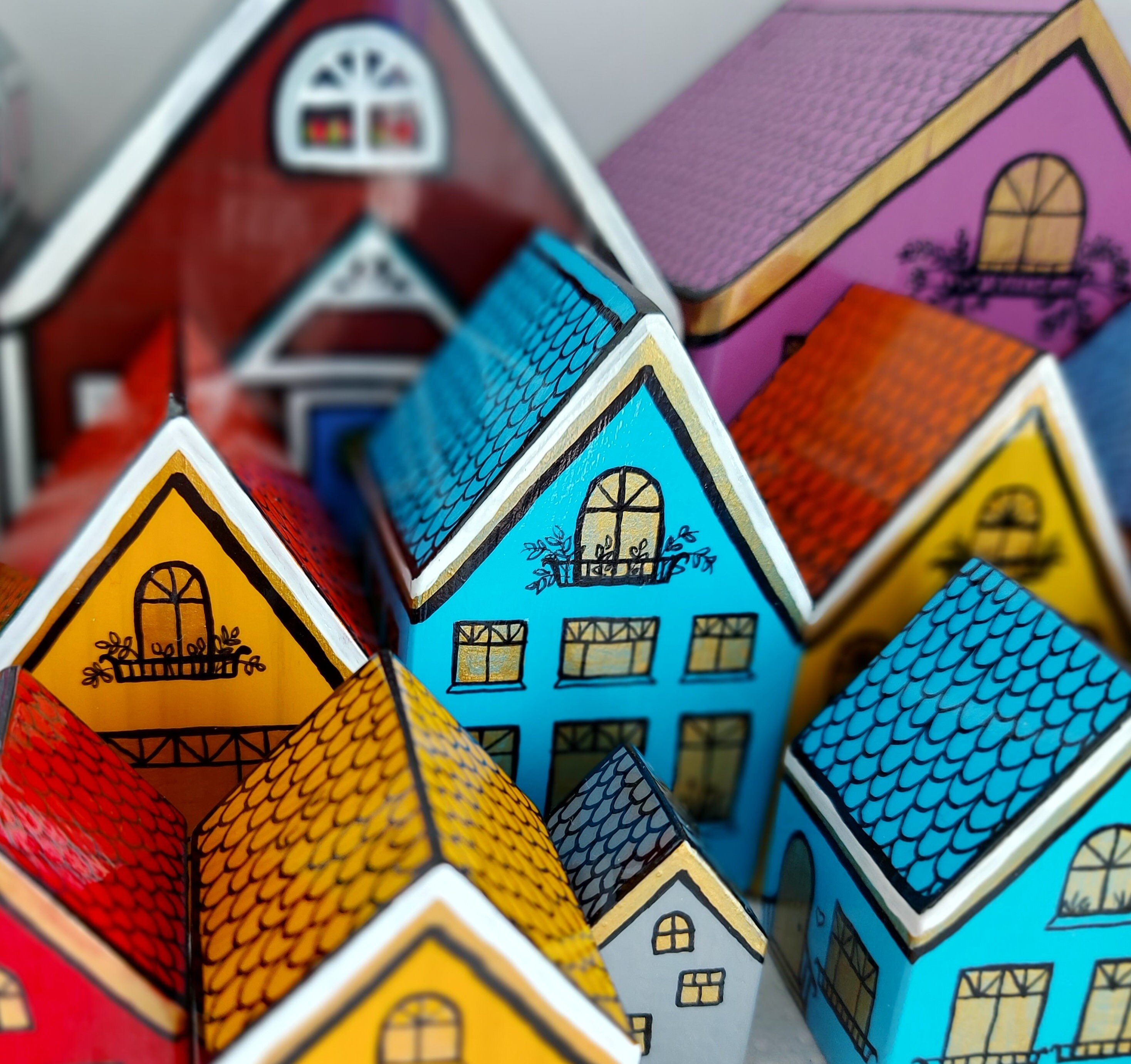 Unique handmade small wooden houses Decorative houses House Decoration Decorative gift For Her For Mom To the Mother Easter Decoration