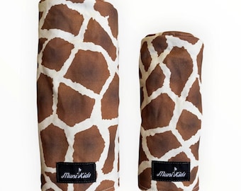Giraffe Print Golf Headcovers: Canvas Golf Headcover