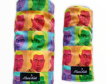 Big Cat Drip Golf Headcover: Pop Art Canvas, Fleece Lined