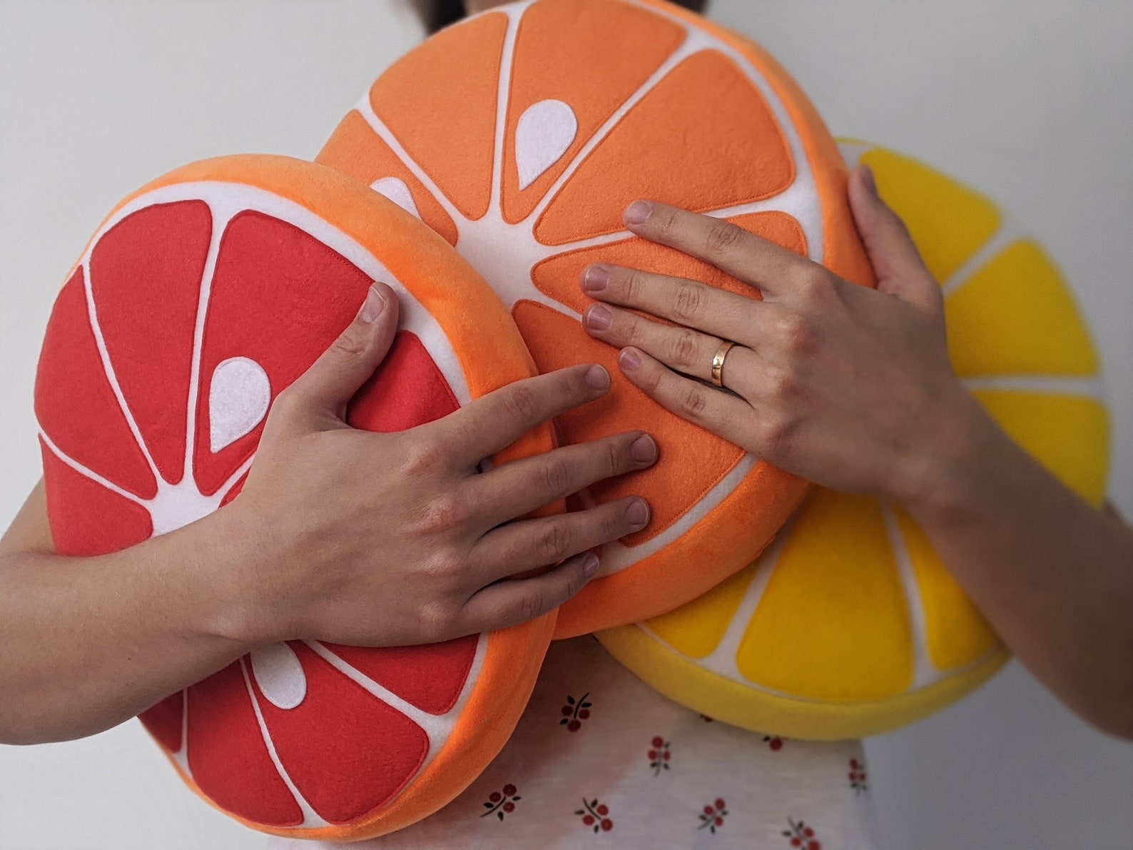 Handmade Orange Fruit Pillow Home Decor Gift Cute Fruit Etsy