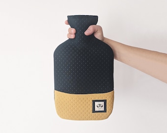 Bolsa de agua caliente artesanal con funda: un alivio del dolor con estilo (2 litros)