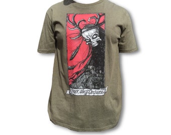 Fear, Obey, Consume Stag Guy T-Shirt, by Andy Meanock