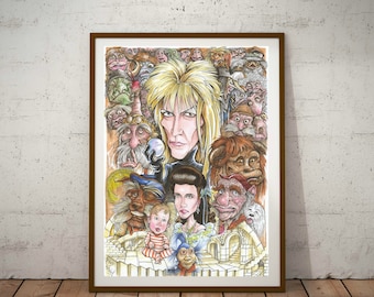 Caricature of The Labyrinth, Eco Friendly, A3 Cult Caricature