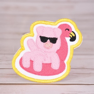 Pig Embroidery Patch, Animal Patches, applique, patch for jacket, patch for backpack, Trucker Hat Patch, Cute Piggy Iron-on Patch, pig lover