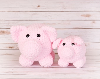 Crochet Pink Pig