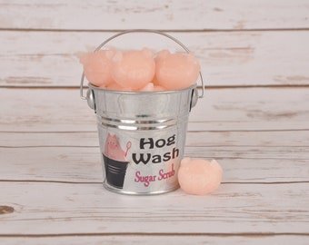 Hog Wash Sugar Scrub, Cleansing Moisturizing Body Scrub, Pig Lover Gift, Piggy, Gifts for Her, Birthday Gift, Sugar and Soap, Pig Gifts