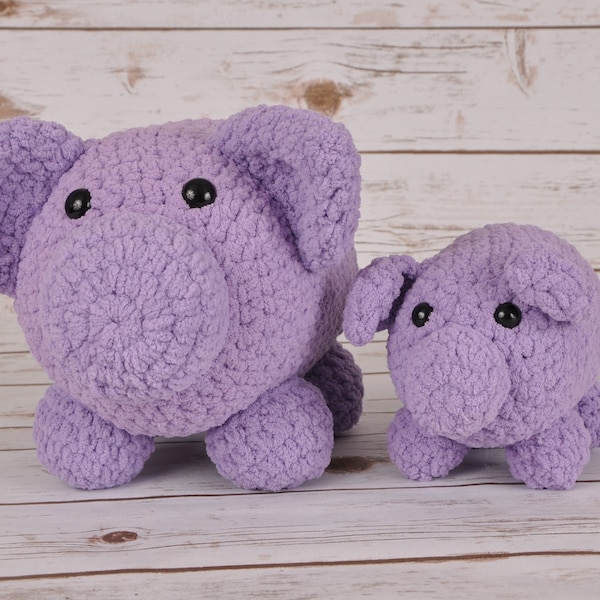 Crochet Purple Mini Potbelly Pig, Handmade Item, Piggy, Amigurumi Pig, Unique Gift, Birthday Gift, Pig Lover Gift, Stuffed Animal, Plush Pig