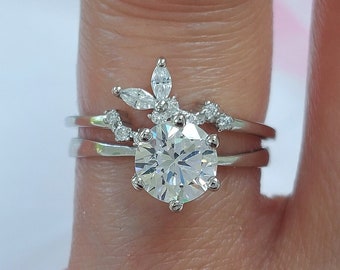 Bague de fiançailles simulée avec diamants ronds de 1 carat sertie en argent sterling, bague en Z CZ pour femme, bague de fiançailles alternative abordable