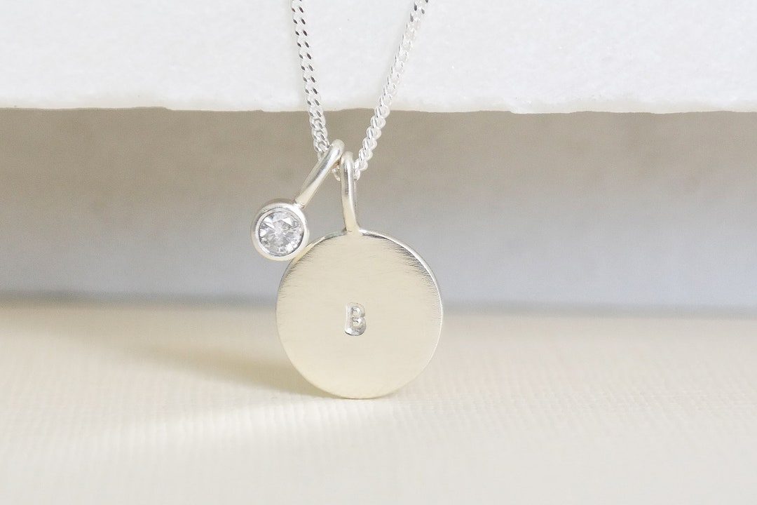 9ct White Gold 'A' Initial Adjustable Letter Necklace 38/43cm