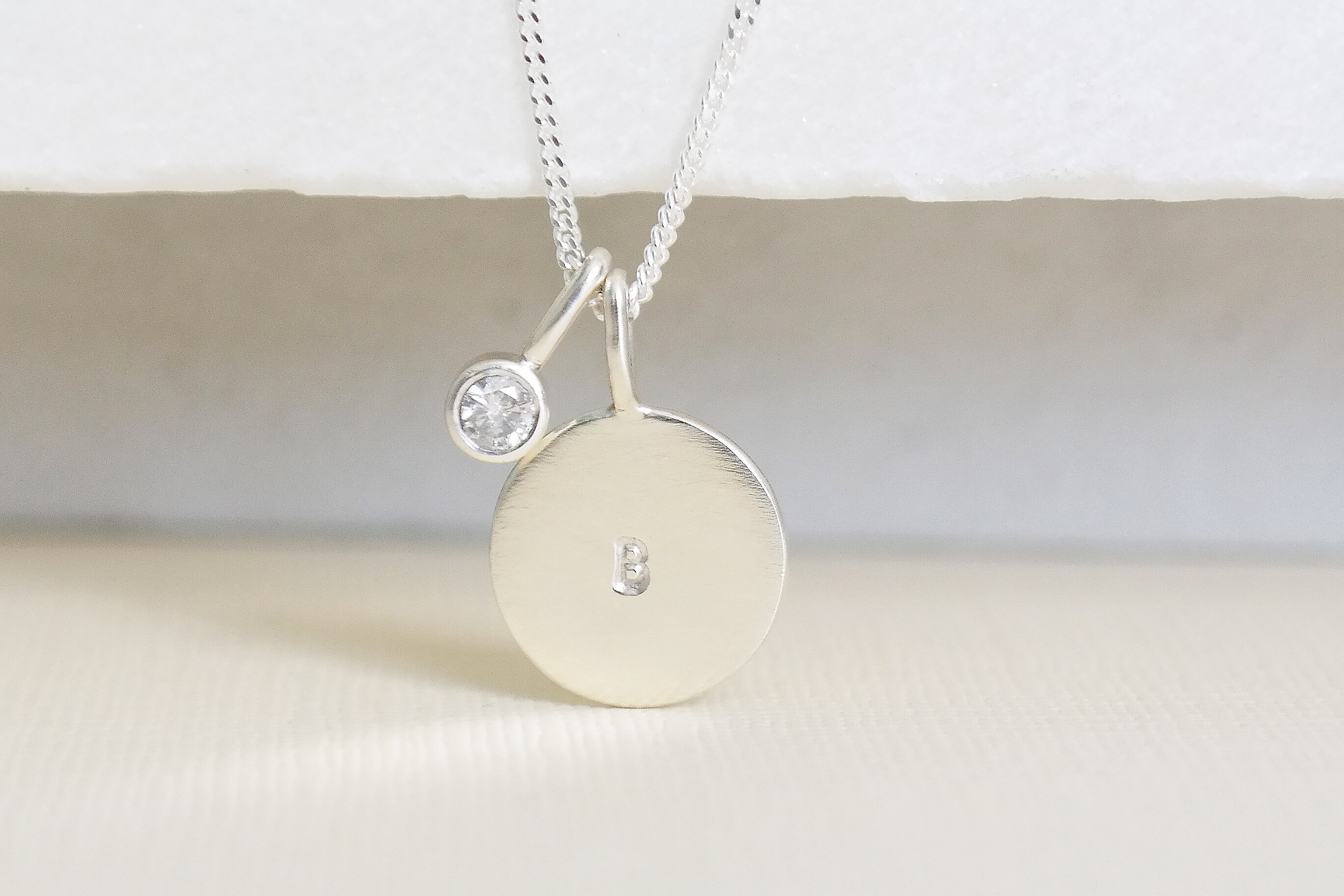 Solid Gold Necklace Gold Initial 
