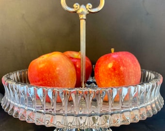 フルーツトレイ 果物皿 シルバープレート ミッドセンチュリー アンティーク