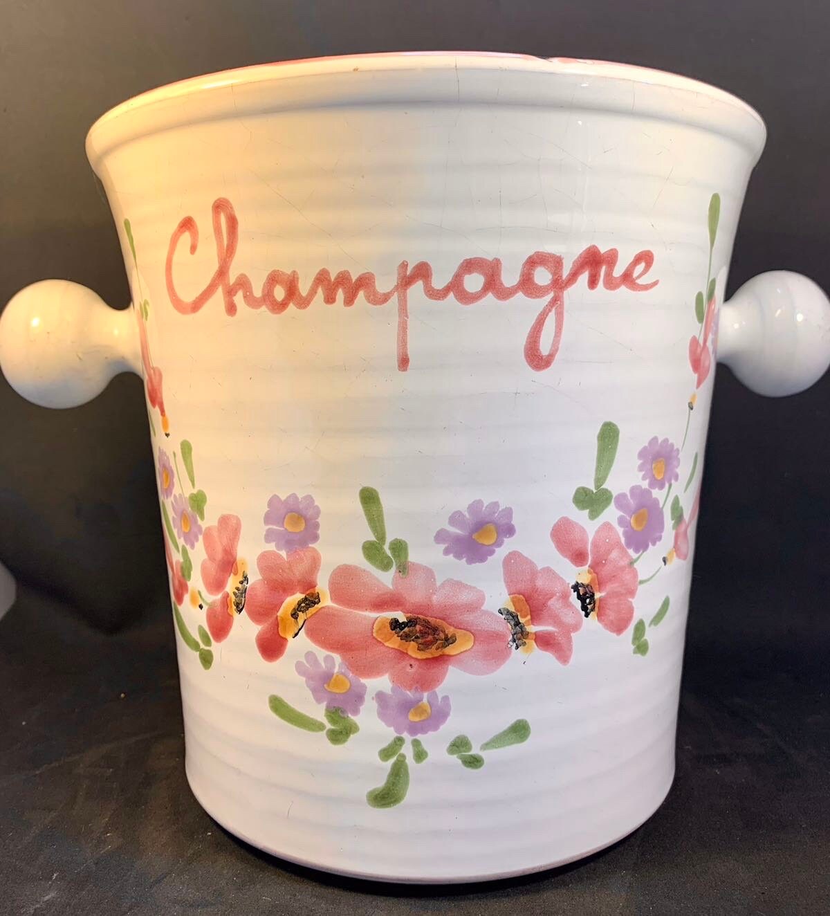 Antque French 1930s Champagne Cooler, ce Bucket, Wne Cooler. A