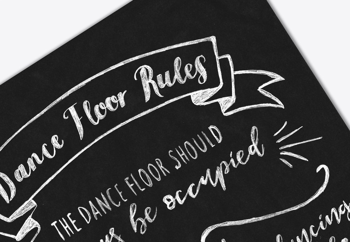 Dance Floor Rules Wedding Sign. Wedding Decoration. Large Etsy