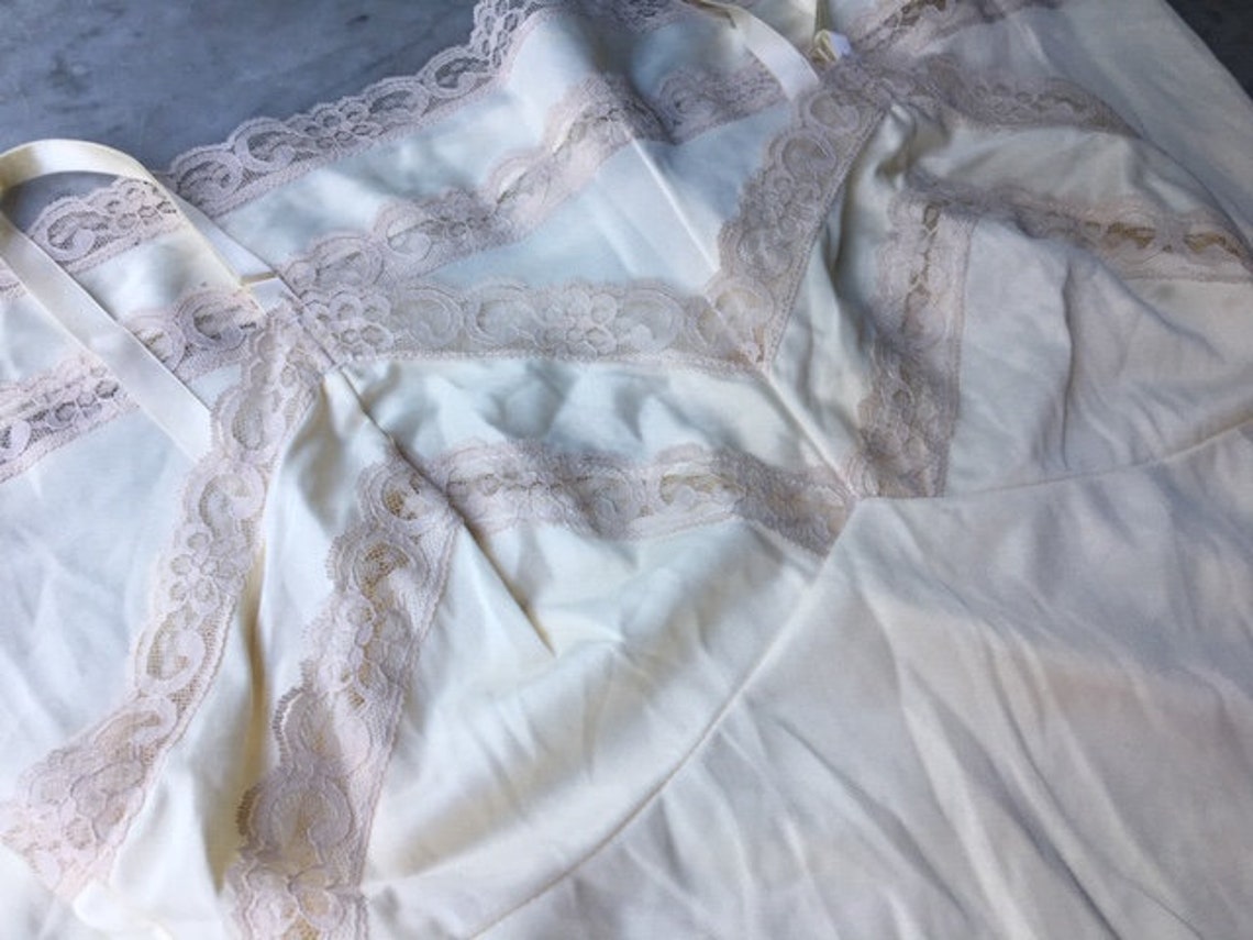 Vintage Sheer Lingerie Negligee Lace Nightie Nightgown Size 38 - Etsy