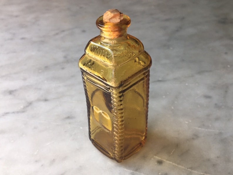 Vintage Amber Glass Mini Bitters Bottle Phil Berrings Apple Etsy
