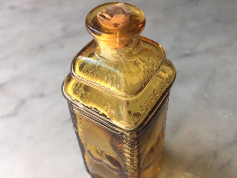 Vintage Amber Glass Mini Bitters Bottle Phil Berrings Apple Etsy