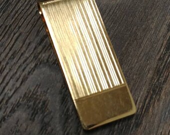 Gold Tone Money Clip Etsy - gold tone money clip