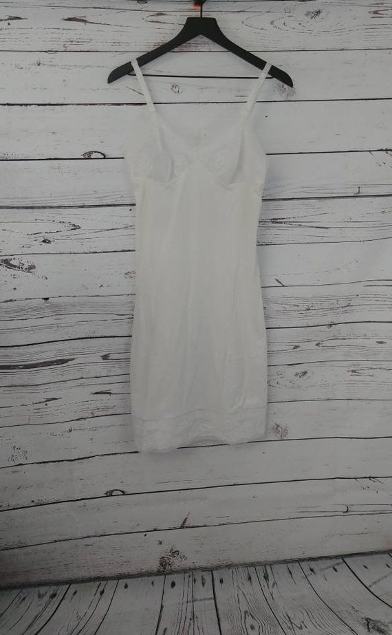 Vanity Fair Off White Nylon Slip