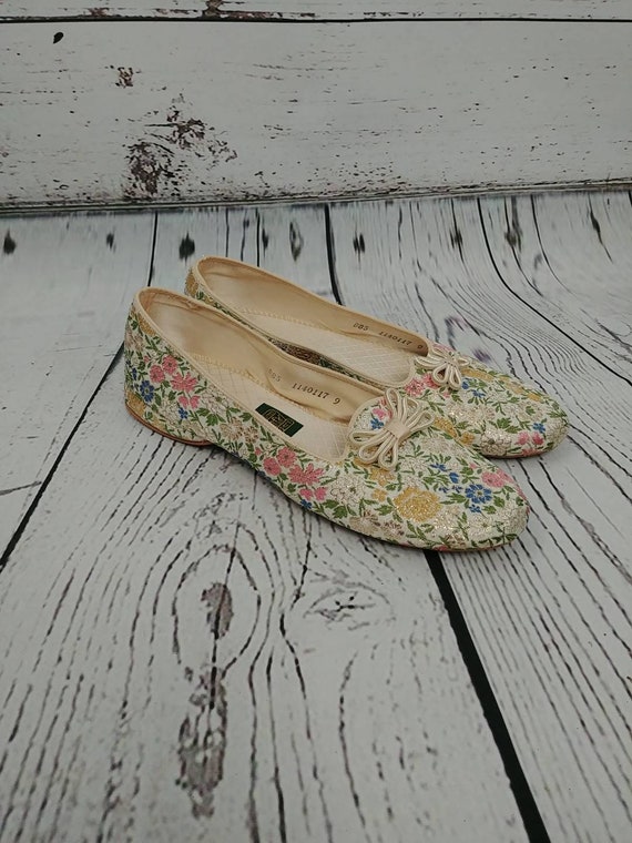 Daniel Green Metallic White Slippers